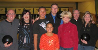 All of us at the bowling alley