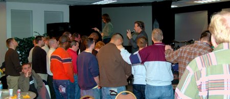 Altar call at Men's Breakfast