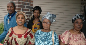 Some visitors at the Father's Day service