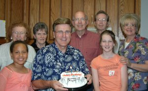 Celebrating with Larry's favorite...DQ cake!