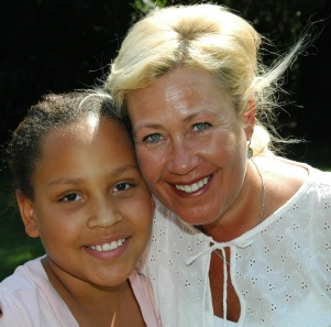 Myanna with Sandra...two beautiful girls!