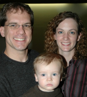 Pastor Jeremy Harris, his wife Mandy and their son Caleb