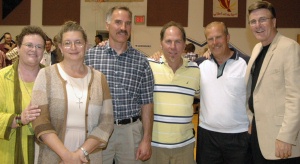 Larry with all the community pastors in Dillon, MT